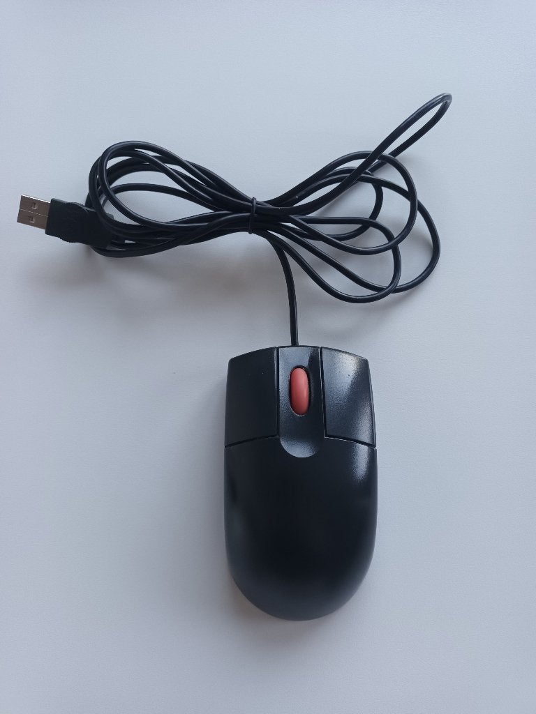 IBM bekabelde optische muis, Computers en Software, Muizen, Muis, Ophalen of Verzenden, Zo goed als nieuw, IBM