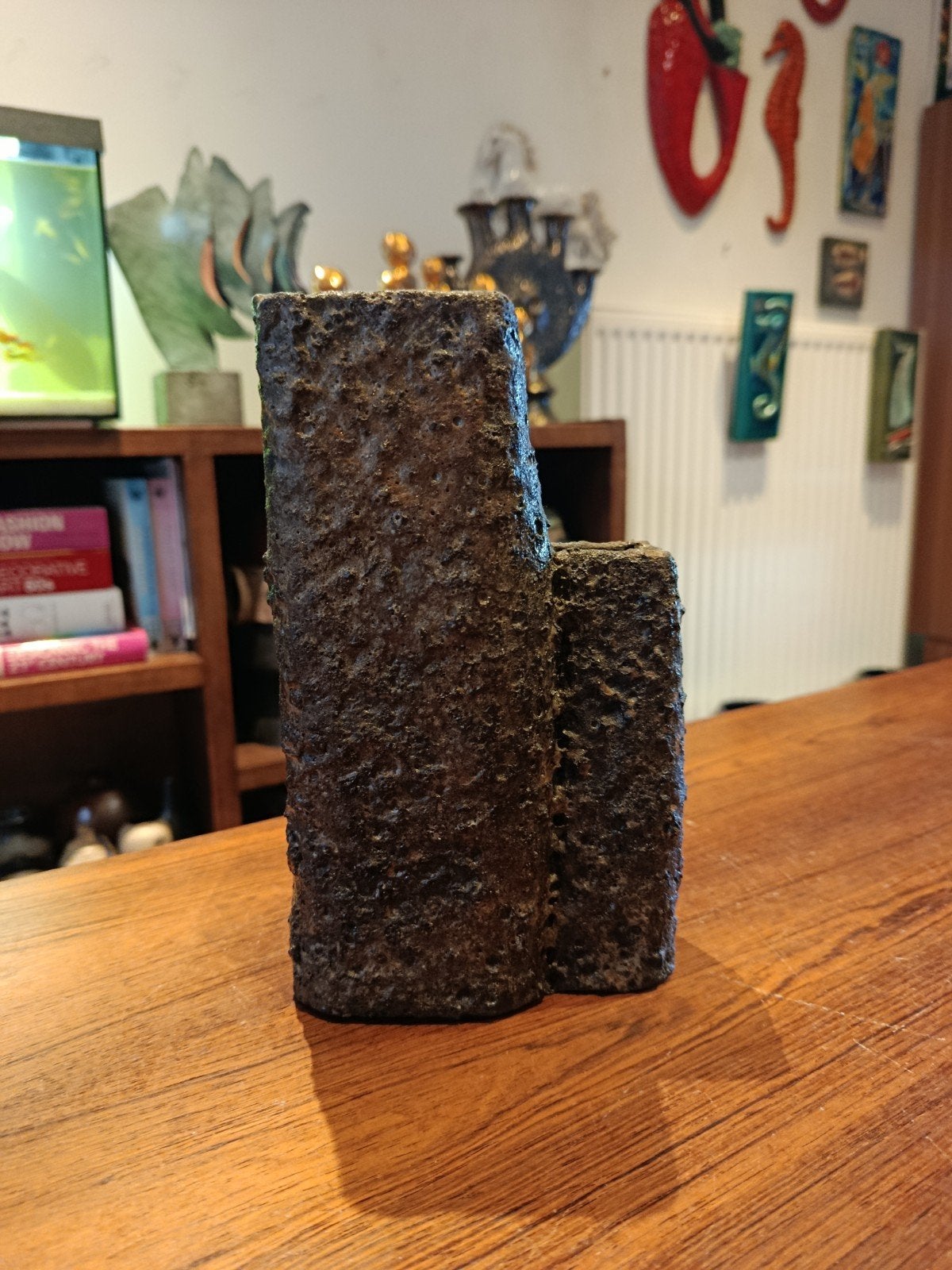 Brutalistische schoorsteenvaas Pia Manu, Antiek en Kunst, Antiek | Keramiek en Aardewerk, Ophalen of Verzenden