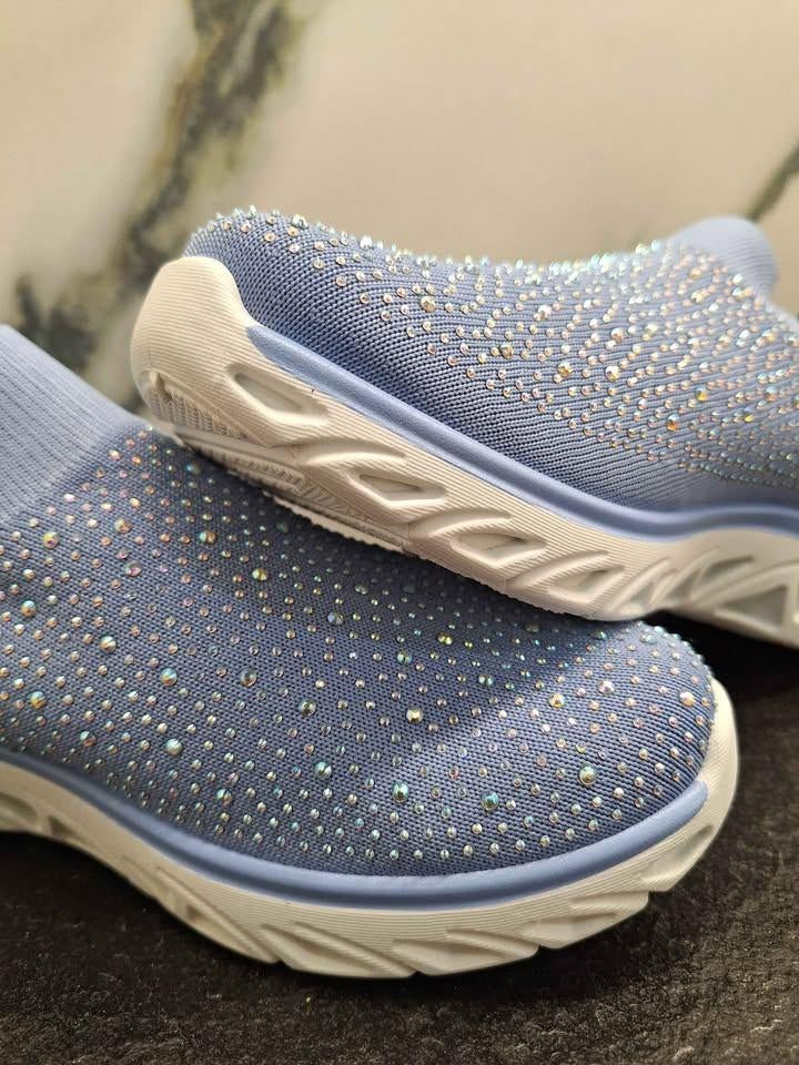 Nieuwe blauwe schoenen met glitter – Maat 39, Ophalen, Blauw, Sneakers