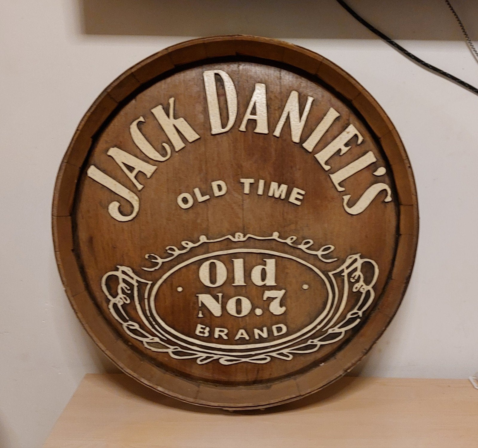 Jack Daniel's fond de tonneau en relief, Enlèvement, Comme neuf, Panneau publicitaire