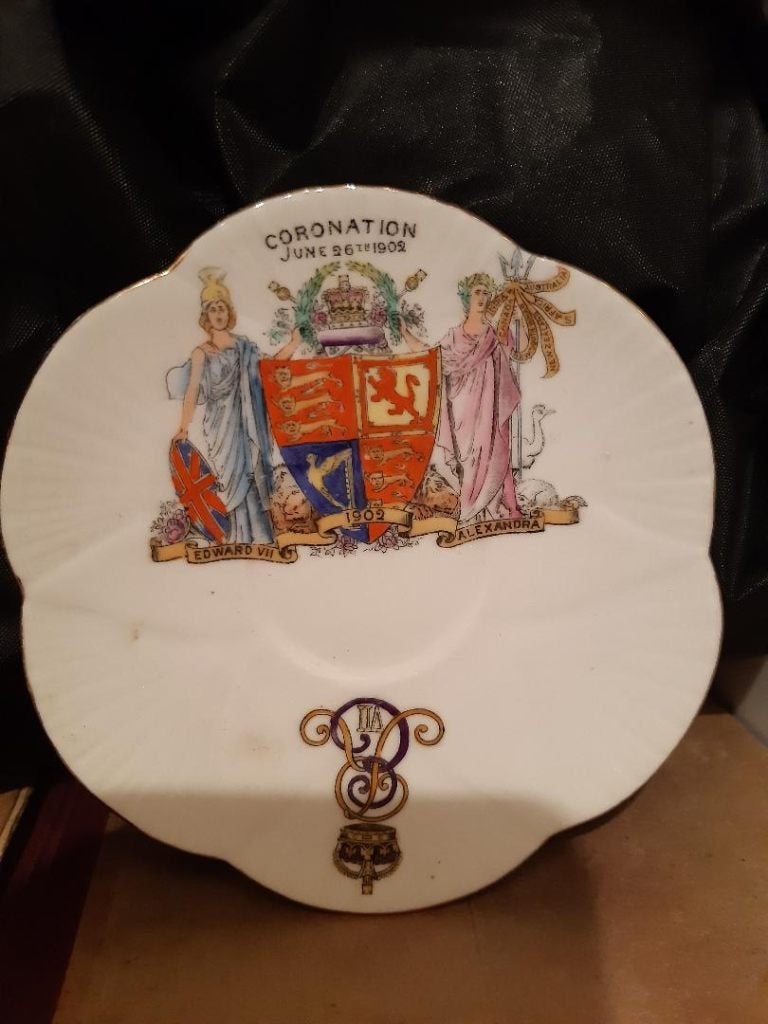 Assiette commémoration Coronation Day - porcelaine England, Enlèvement ou Envoi