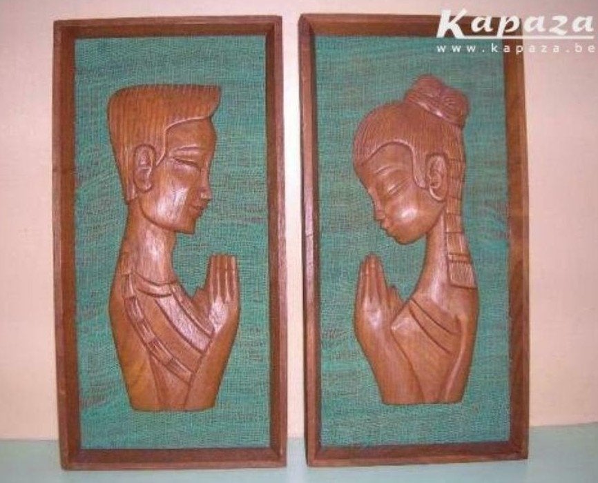 Houtsnijwerk in teak-wood, Enlèvement