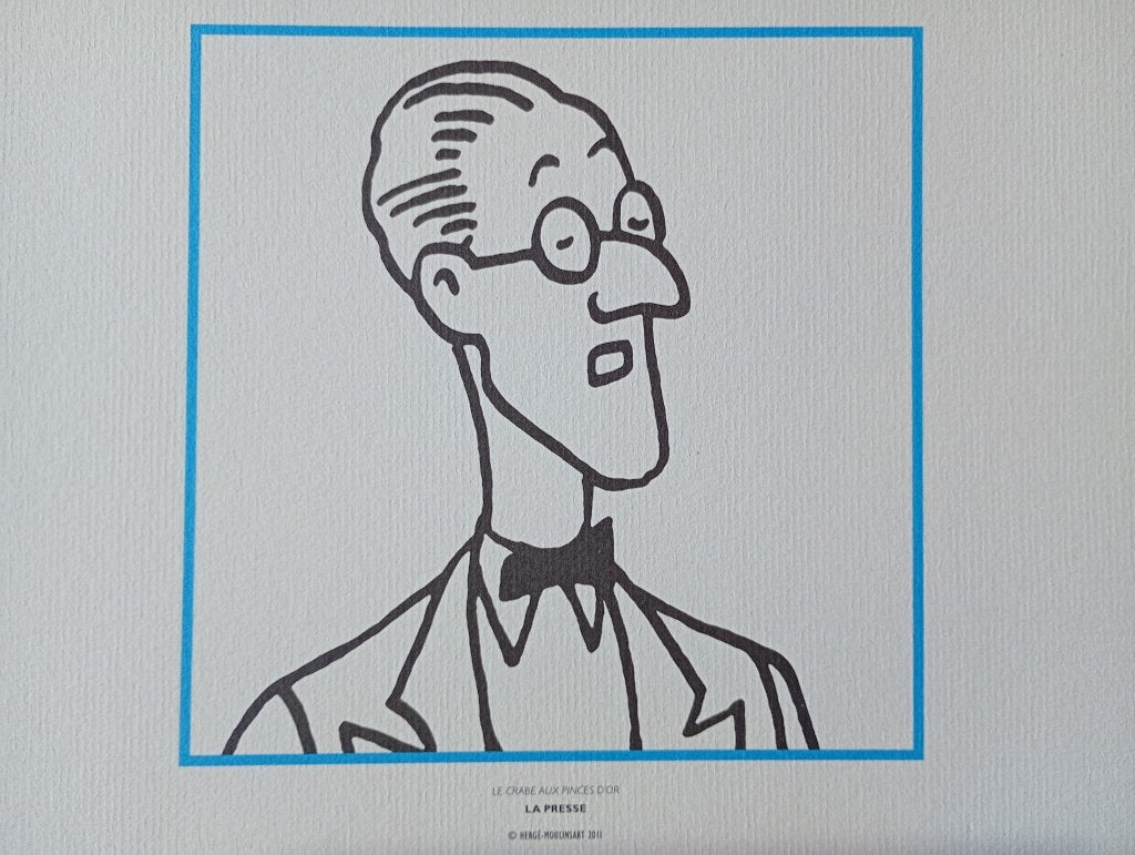 Tintin dans la presse, Enlèvement ou Envoi, Portraits et figures, Lithographie