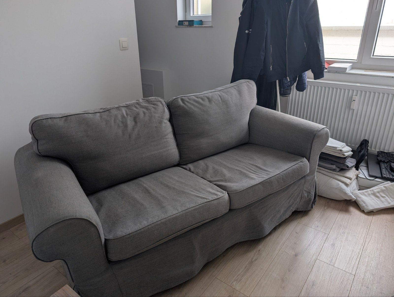 Canapé Ikea 2 places gris anthracite, Enlèvement, Utilisé, Tissus