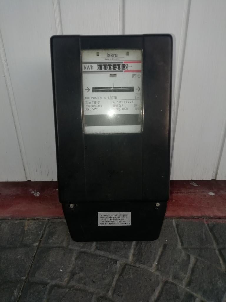 Analoge elektriciteit meter, Doe-het-zelf en Bouw, Meetapparatuur, Ophalen, Gebruikt, Elektriciteit