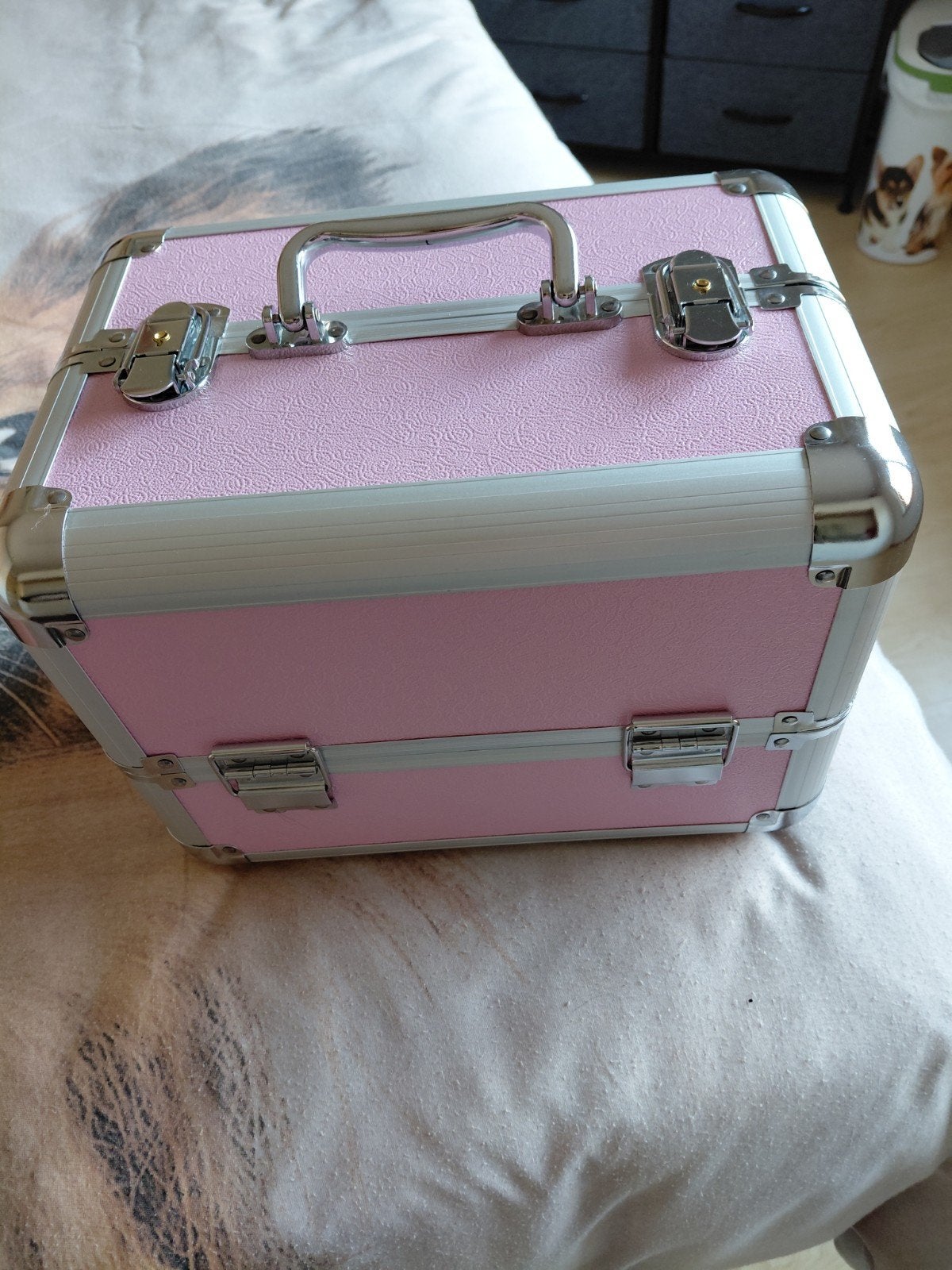 beauty case, Ophalen of Verzenden, Zo goed als nieuw, Roze, Met slot