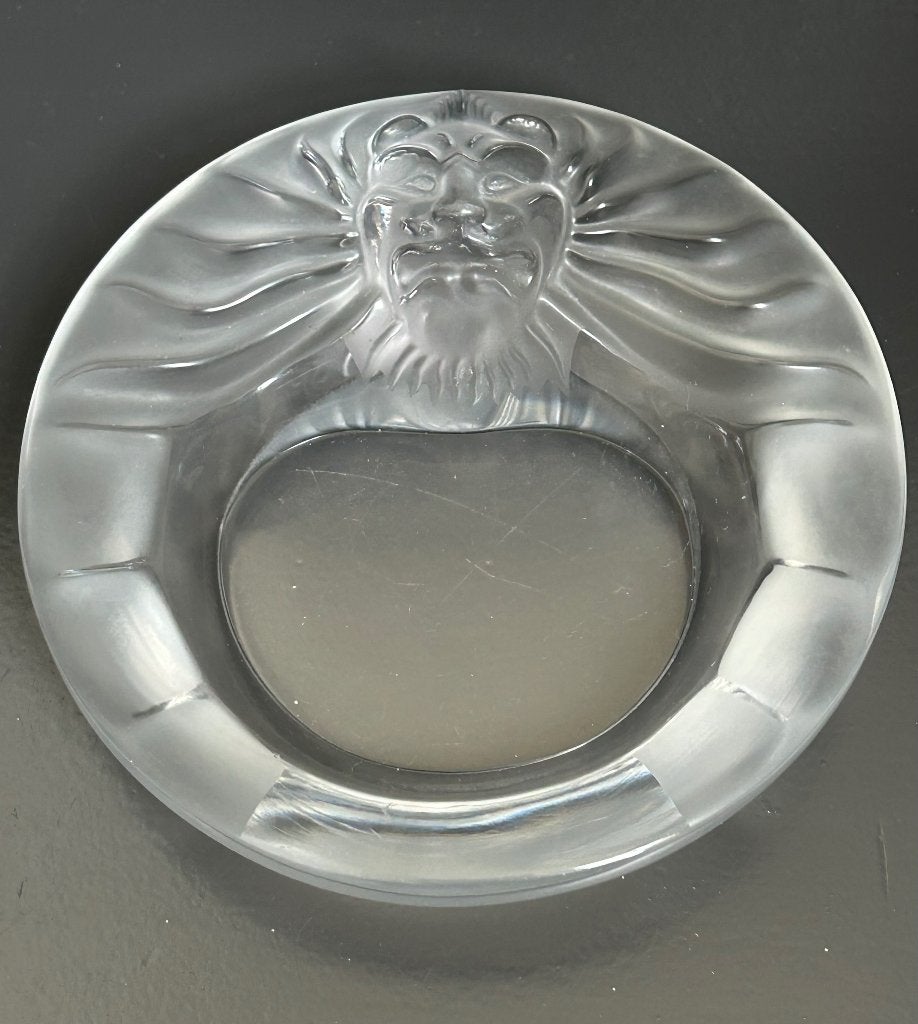 Lalique France kristal schaal vide poche met leeuwenkop, Ophalen of Verzenden