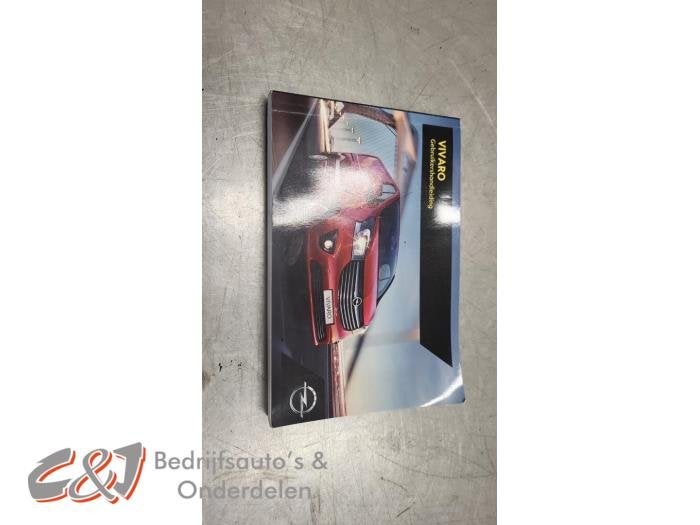 Instructie Boekje van een Opel Vivaro, Gebruikt, -, -, Opel