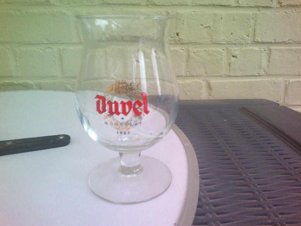 Duvel glas 85 jaar collection(1957)., Verzamelen, Ophalen of Verzenden, Zo goed als nieuw, Glas of Glazen, Duvel