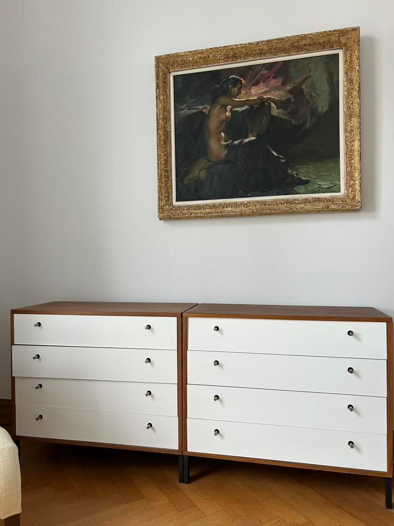 2 commodes a tiroirs, Annees 50, 25 à 50 cm, 5 tiroirs ou plus, Enlèvement