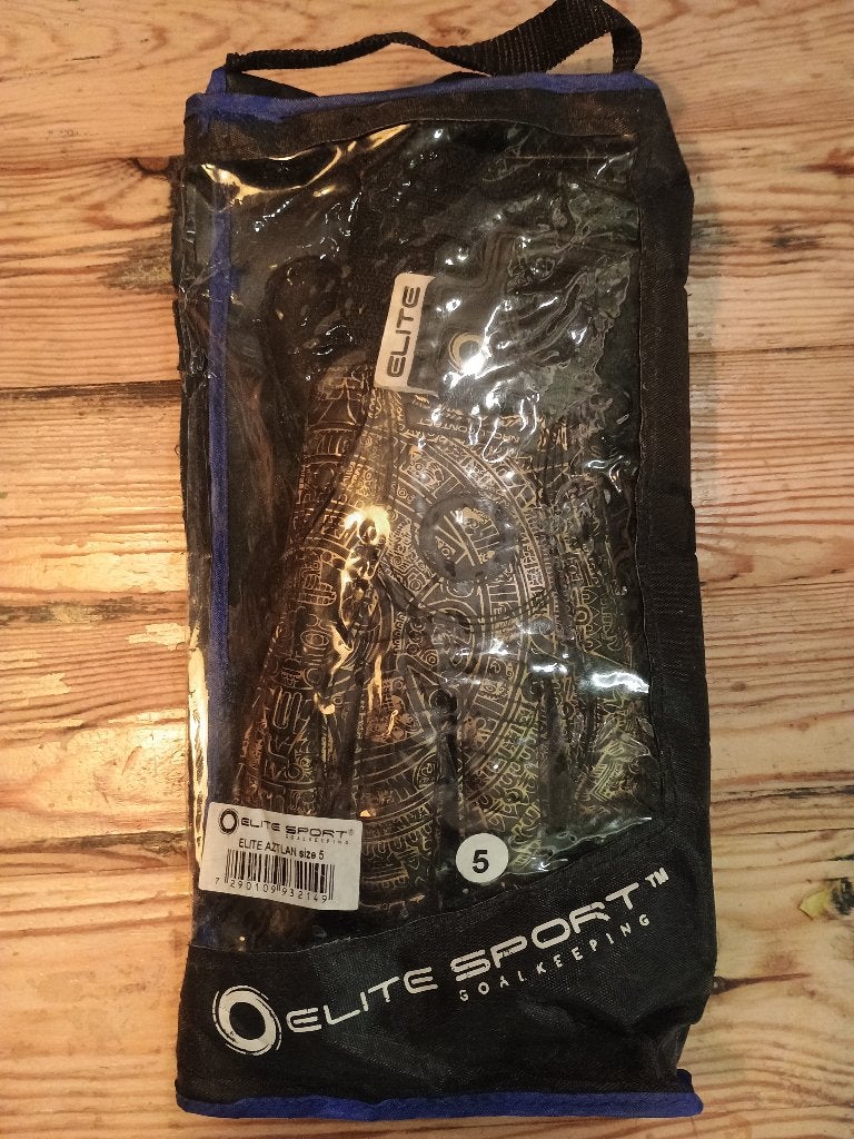 Elite Sport Aztlan Keepershandschoenen kleur zwart/goud, Sports & Fitness, Enlèvement, Utilisé, Gants
