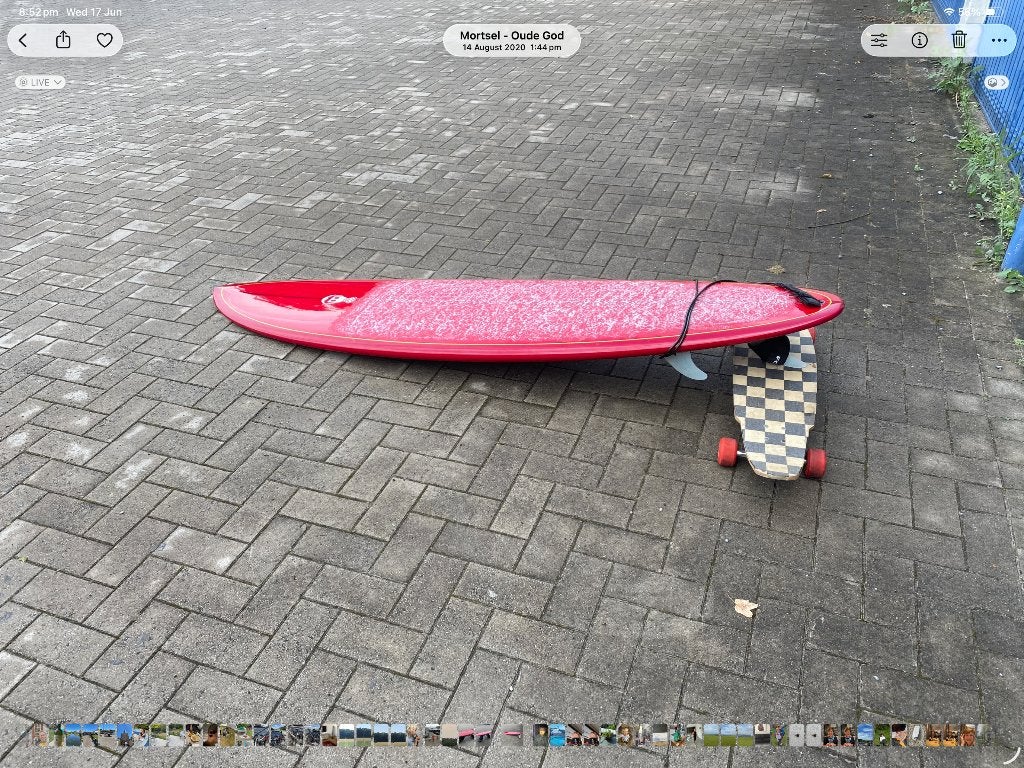 Surfboards custom made Mark Phipps, Ophalen, Zo goed als nieuw, Funboard, Met koord