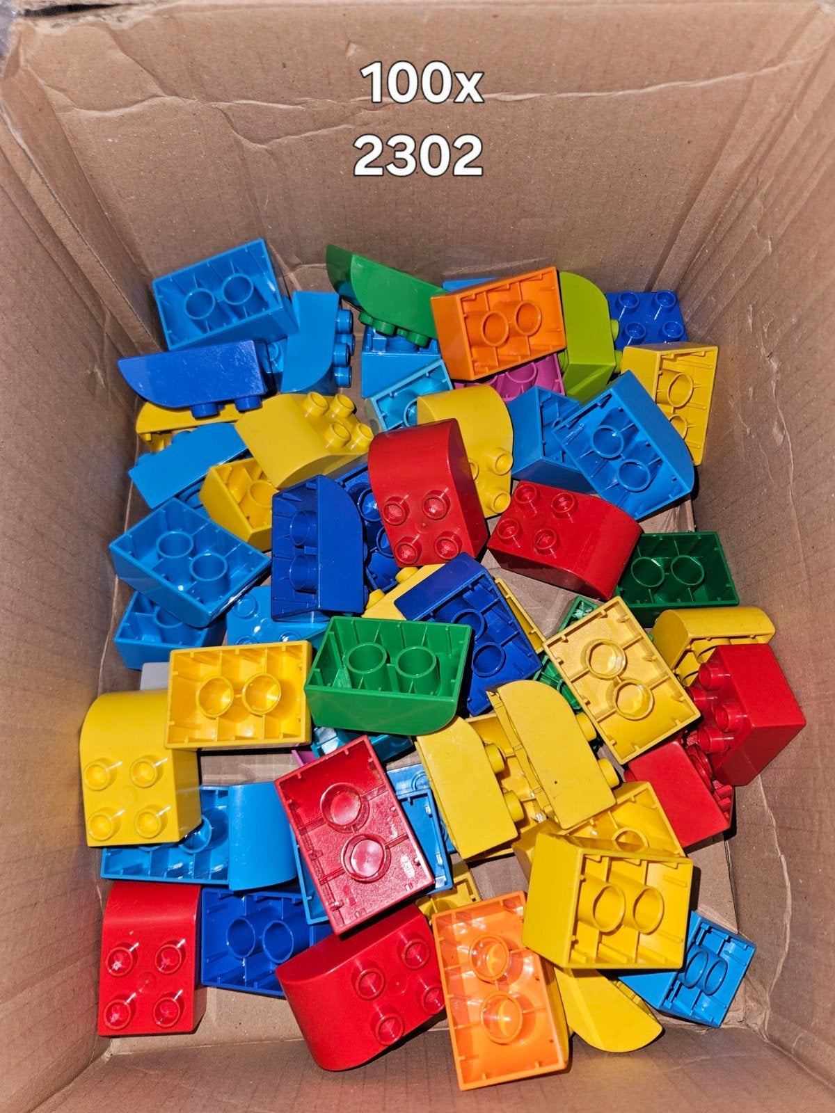 Duplo 2302 cubes 2x3 ronds, mélange de couleurs, Enlèvement ou Envoi, Duplo