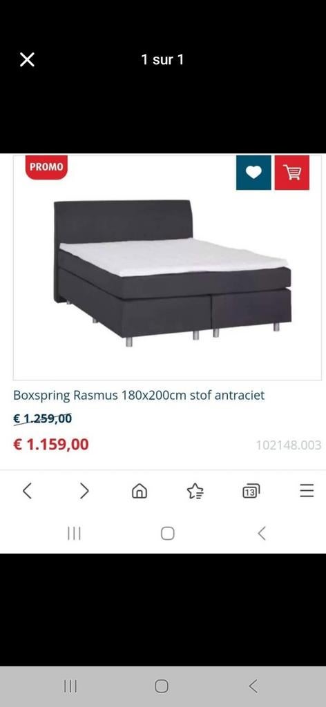 King size bed boxspring 200cm op 220 cm, Ophalen, 220 cm