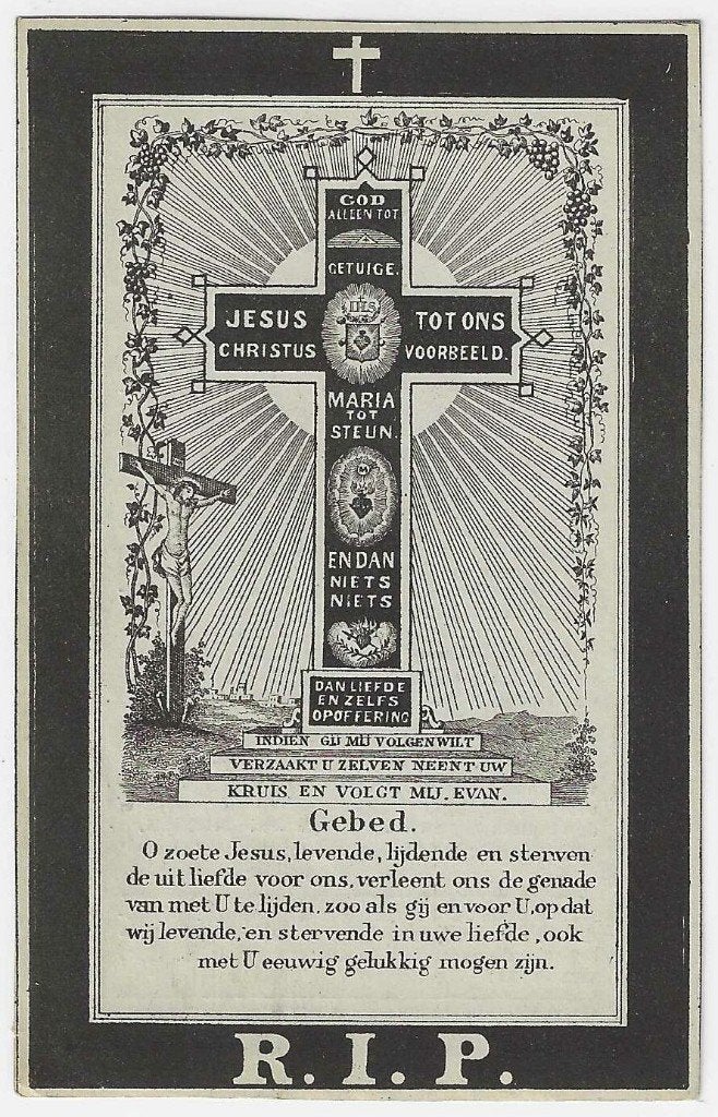 Dominicus Broeckaert, Oordegem 1806 - Oordegem 1880, Ophalen of Verzenden, Bidprentje