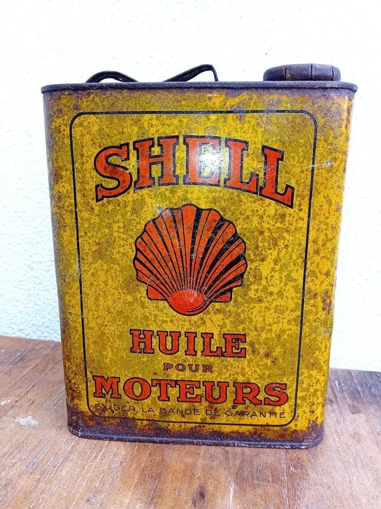 Bidon d'huile SHELL rare - Oil Mechanics, Enlèvement ou Envoi, Utilisé