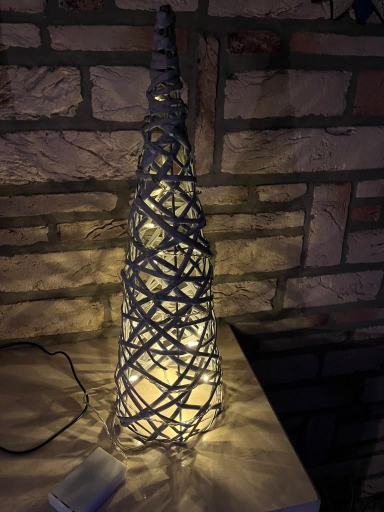 Sapin de Noël en bois avec lumières, Enlèvement ou Envoi