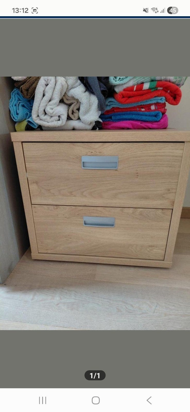 Armoire à 2 tiroirs, Moins de 100 cm, Comme neuf, Enlèvement, 50 à 100 cm