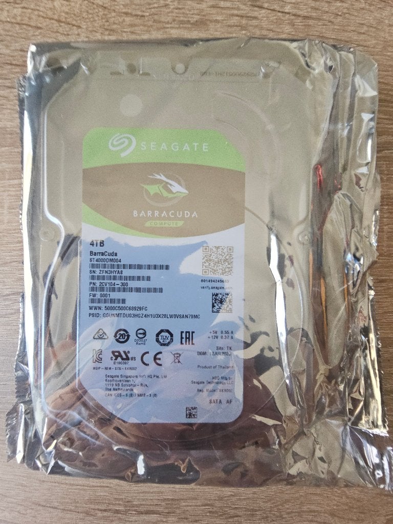 Seagate Barracuda 4Tb Sata HDD, Intern, 3,5 inch, Nieuw, Ophalen of Verzenden