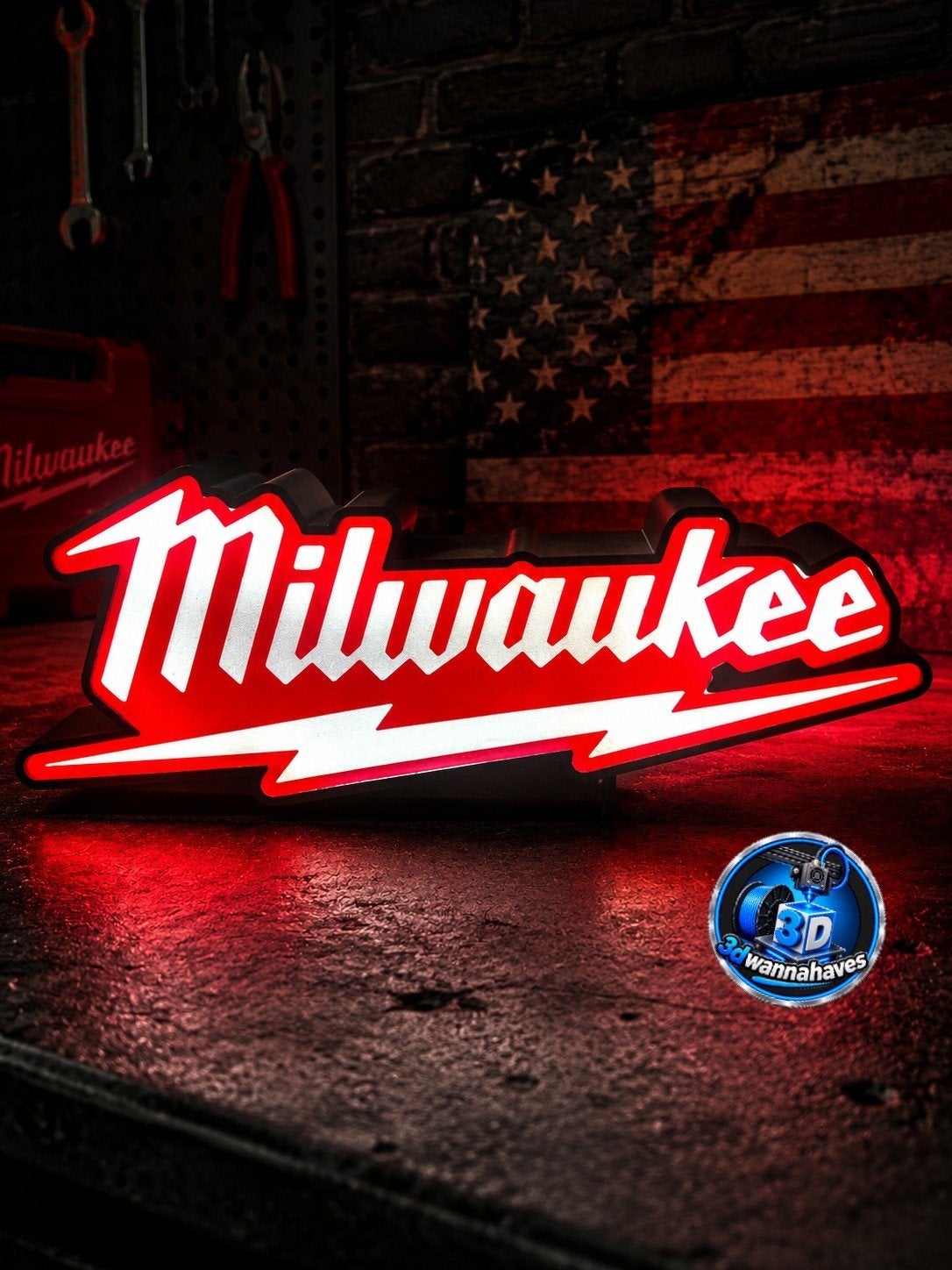 Ce tout nouveau panneau LED Milwaukee XL 40 cm, Enlèvement ou Envoi, Neuf, Table lumineuse ou lampe (néon)
