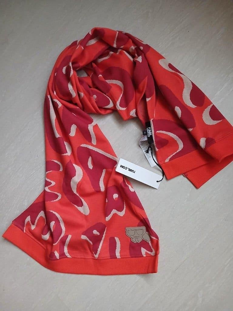 Echarpe Karl Lagerfeld Orange et Fushia, Kleding | Dames, Karl Lagerfeld, Ophalen of Verzenden, Nieuw, Sjaal