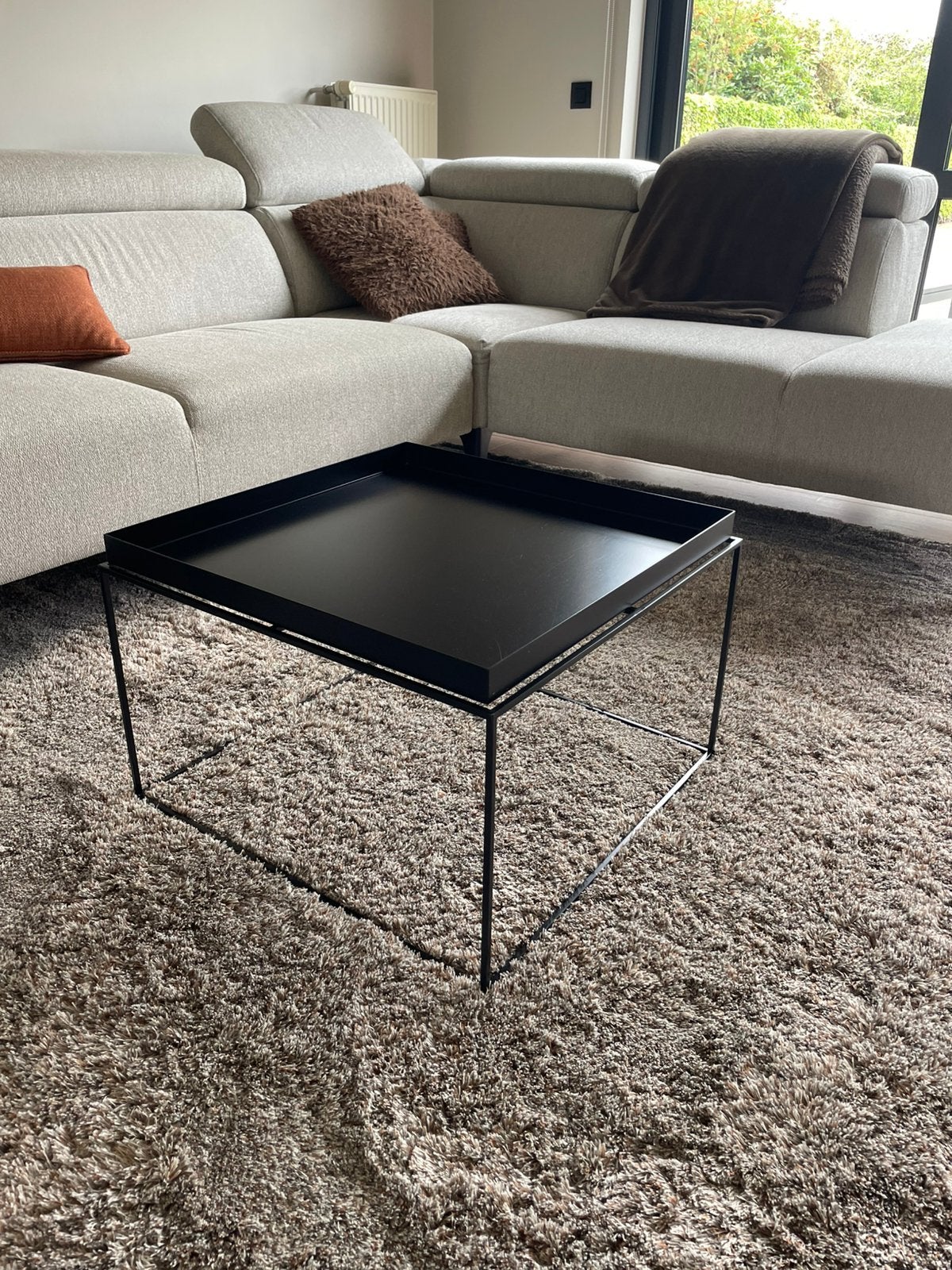 Salontafel Hays zwart, Huis en Inrichting, Tafels | Salontafels, Ophalen, Overige materialen, Gebruikt, 50 tot 100 cm