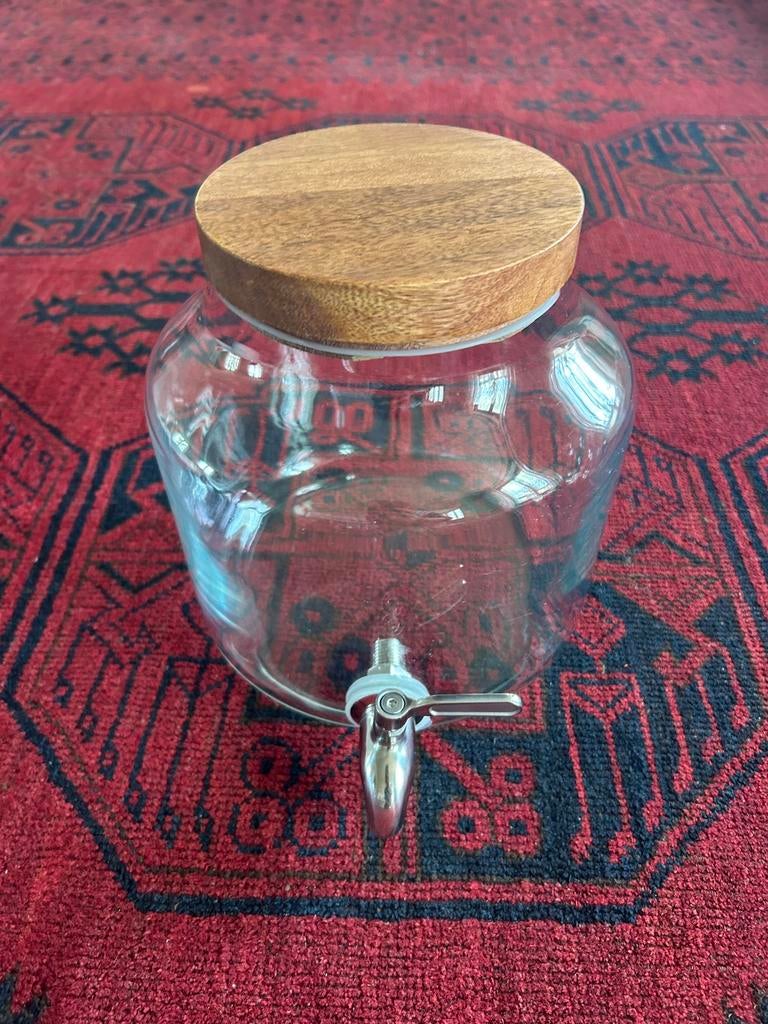 Glazen drankdispenser, Huis en Inrichting, Ophalen, Gebruikt, Glas, Overige typen