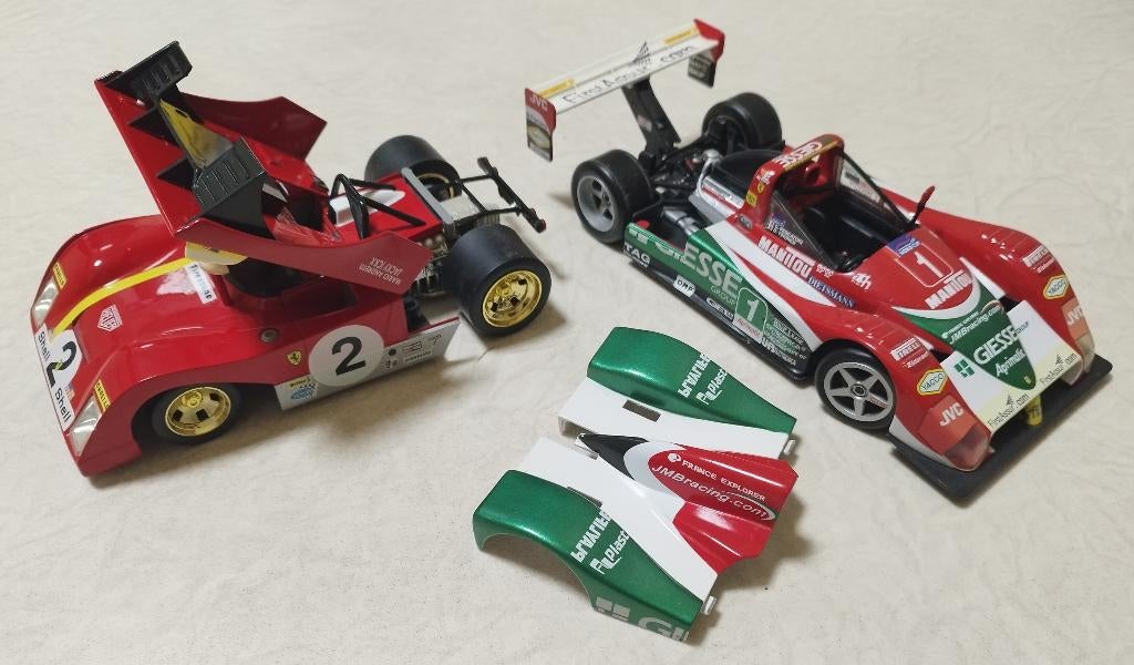 Hot Wheels SB 1/18 - Ferrari F333 SP en Ferrari 312P, Hobby en Vrije tijd, Ophalen, Auto, Hot Wheels
