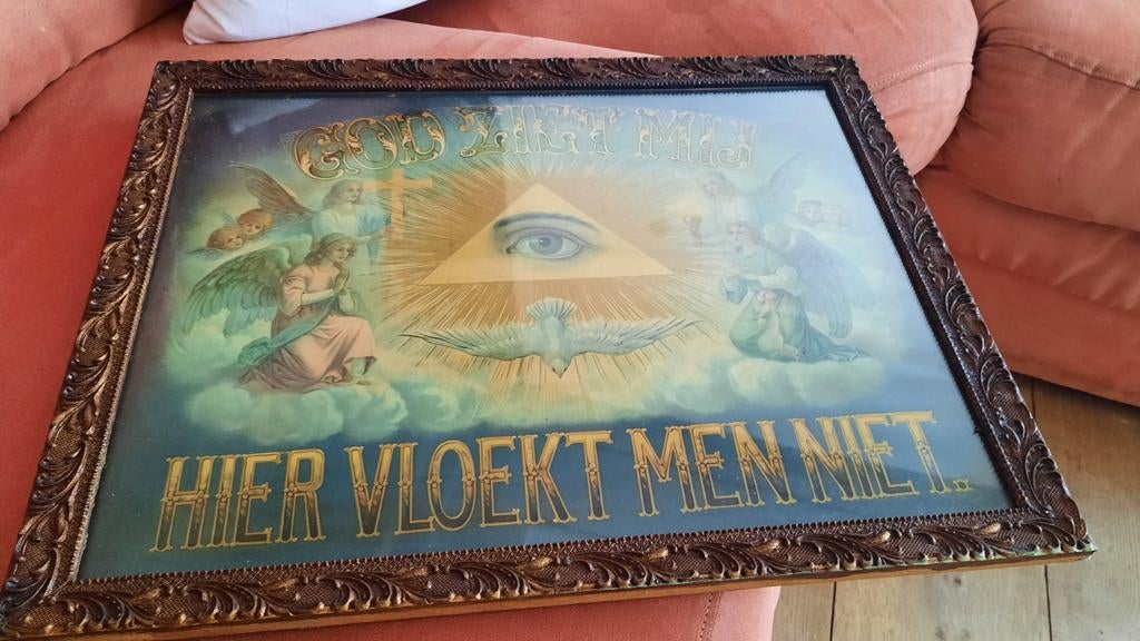 Vintage kader met spreuk, Enlèvement