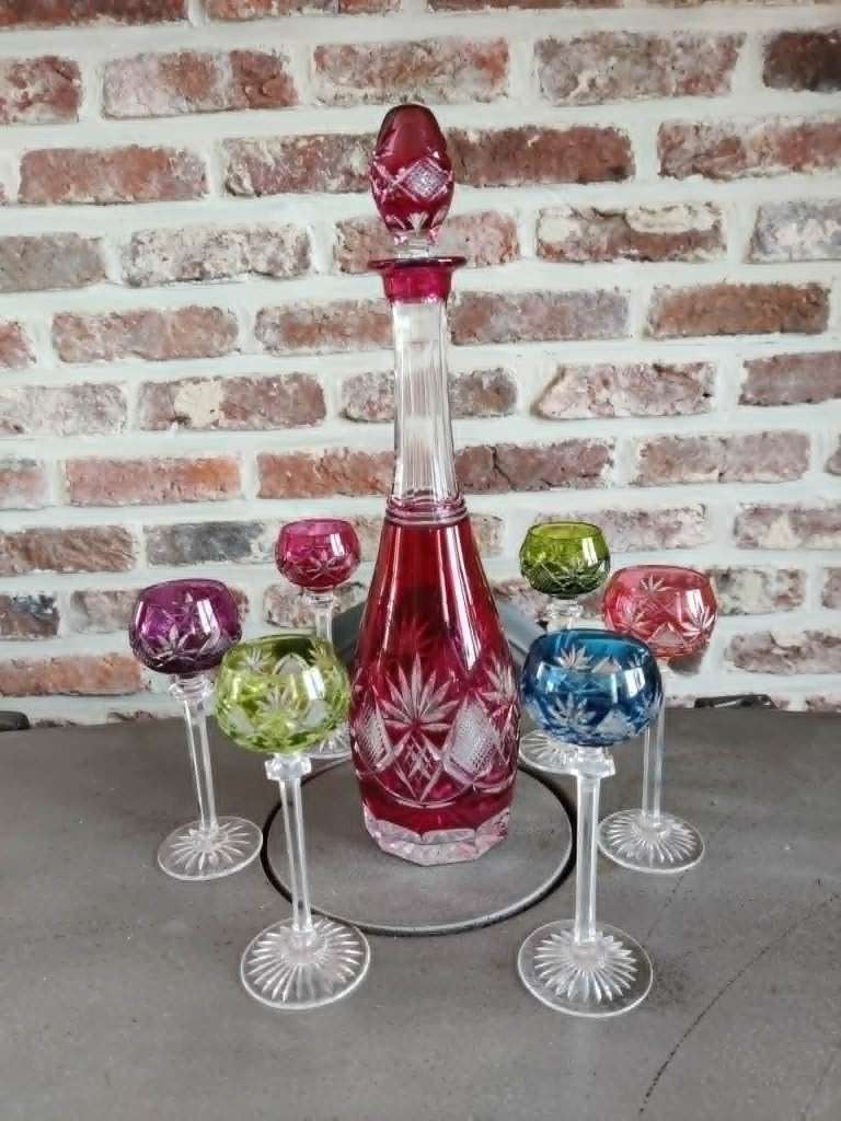 Coffret à liqueur Val Saint Lambert, Enlèvement ou Envoi