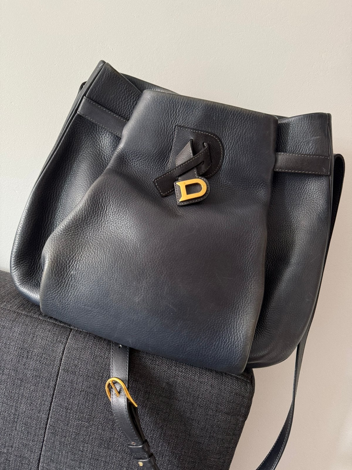 Delvaux handtas, Ophalen of Verzenden, Gebruikt, Blauw, Handtas