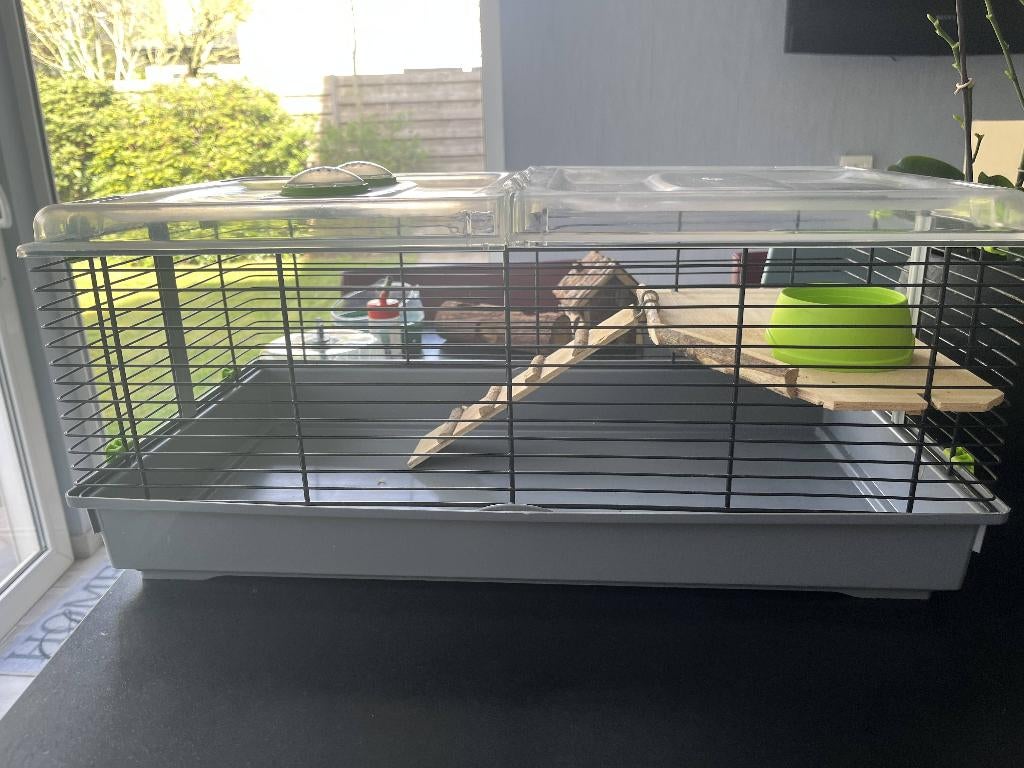 Hamsterkooi met toebehoren, Dieren en Toebehoren, Kooi, Minder dan 75 cm, Zo goed als nieuw, Hamster