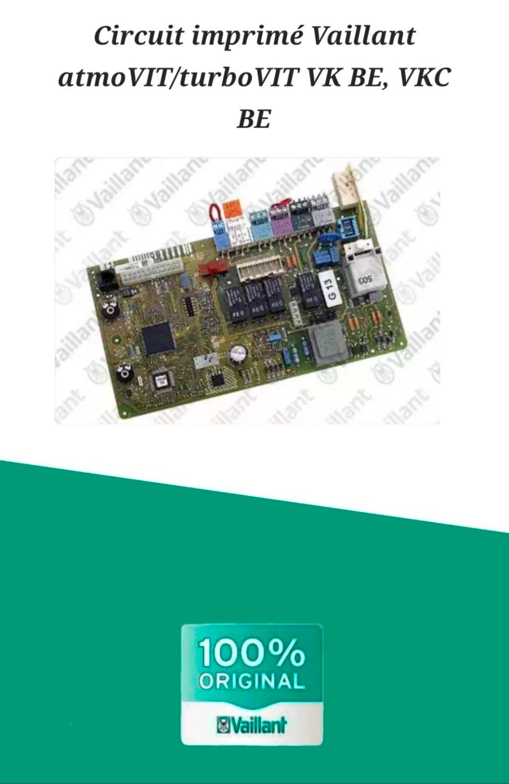 Carte Vaillant atmoVIT / Vaillant TurboVIT
(100% Neuve), Ophalen of Verzenden, Nieuw