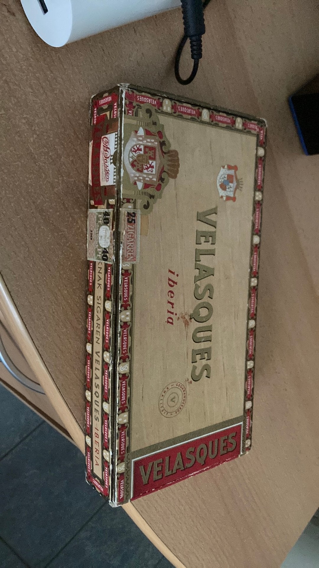 Lege sigarendoos Velasques, Ophalen of Verzenden, Zo goed als nieuw