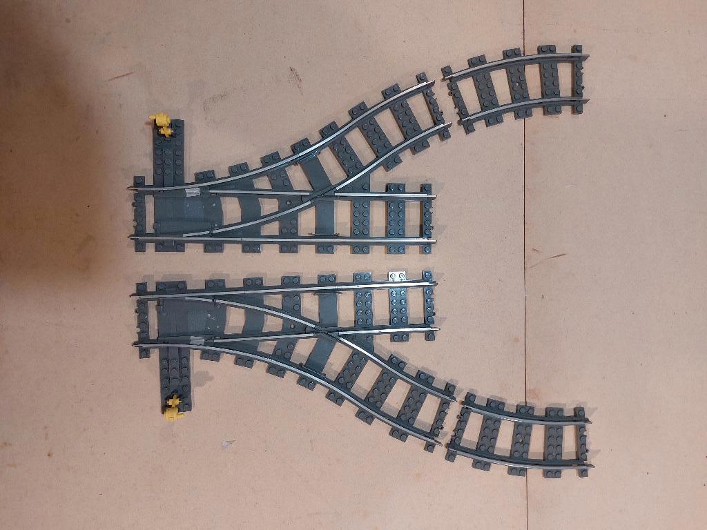 Lego 4531 paire d'aiguillages pour trains  9v, Envoi, Utilisé, Ensemble complet, Lego