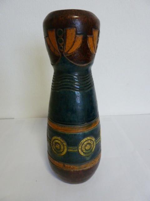 Keramiek/aardewerk vaas in Vlaams Aardewerk (art-deco 34cm), Ophalen