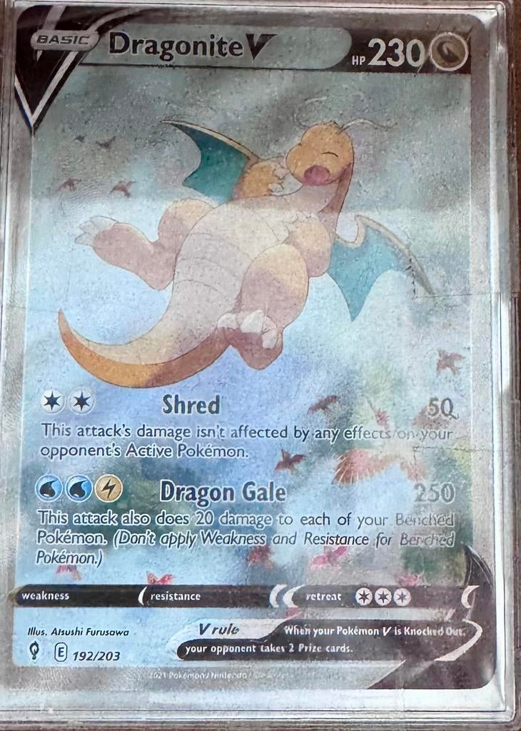Dragonite V perfecte staat, Hobby en Vrije tijd, Verzamelkaartspellen | Pokémon, Ophalen of Verzenden, Zo goed als nieuw