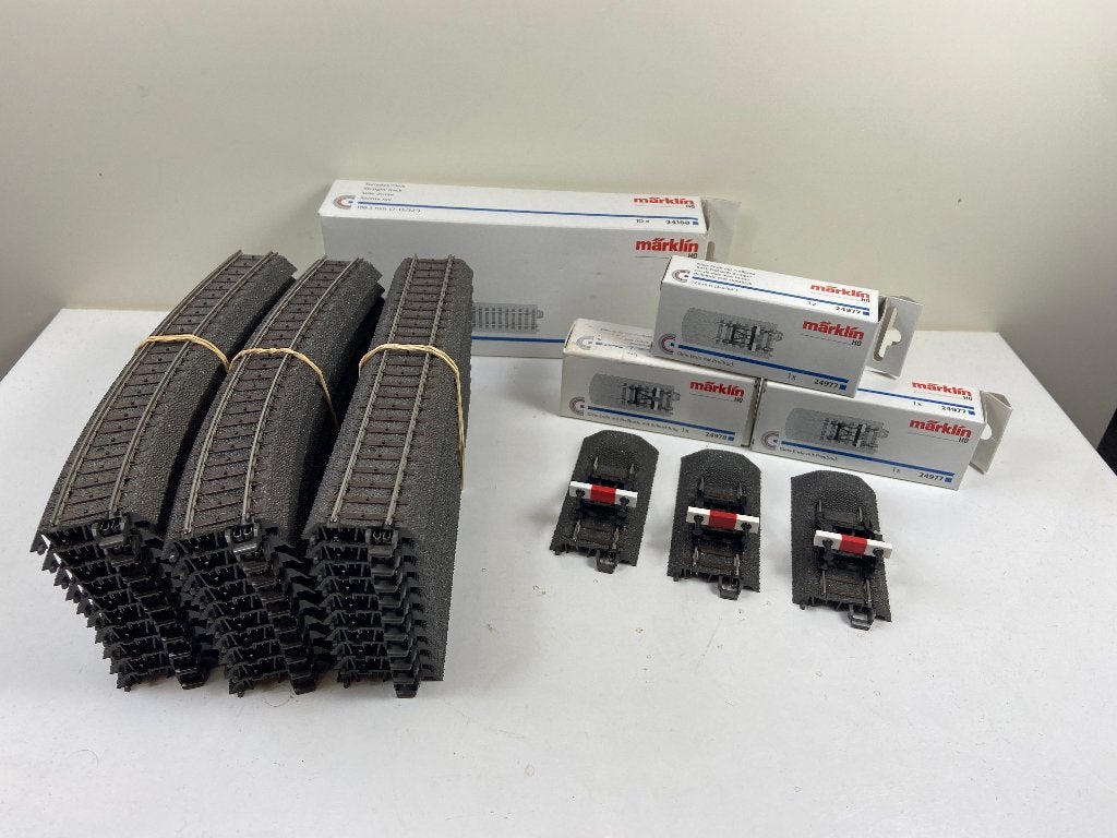 Märklin H0 – 24130/24172/24977 – Rails voie C, Enlèvement ou Envoi, Courant alternatif, Rails, Comme neuf