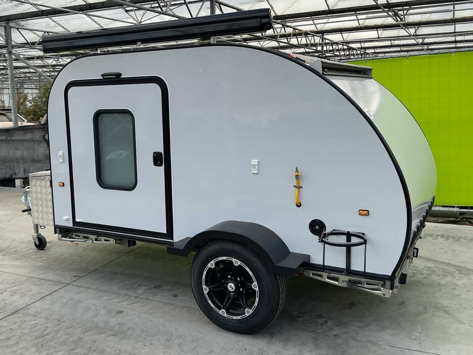 Montiq Travel RV-290 Mini Teardrop Caravan, Gebruikt, 630 kg, Overige brandstoffen, Bedrijf