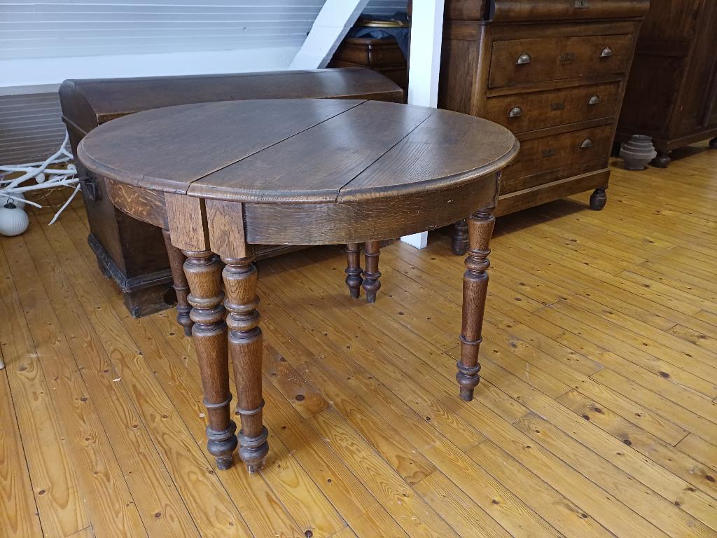 table ronde antique extensible chene, Enlèvement