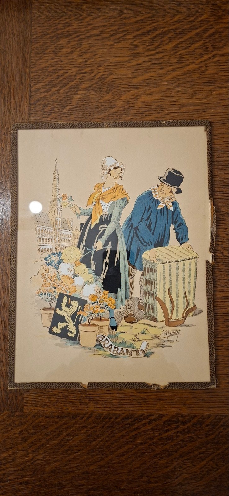 E. Naudy handgeschilderde lithografie (1930-1940), Ophalen