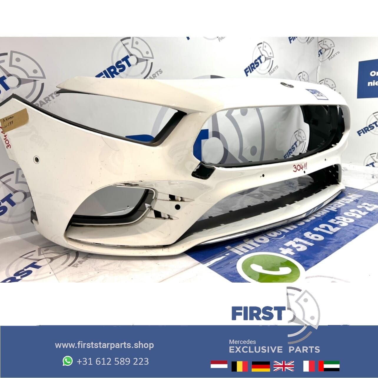 AMG Bumper Mercedes A Klasse W177 2019-2023 Voorbumper zwart, Utilisé, -, Avant, -