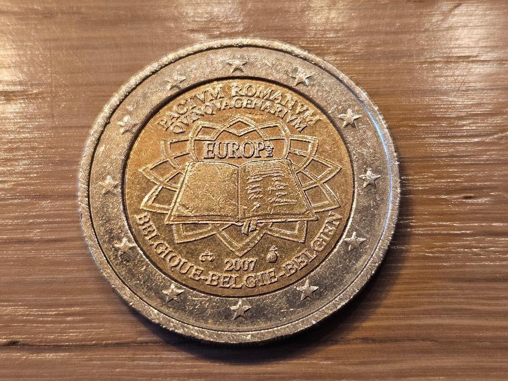 2 Euromunt 50 jaar Verdrag van Rome 2007 België, Postzegels en Munten, Munten | Europa | Euromunten, Ophalen, België, 2 euro, Losse munt