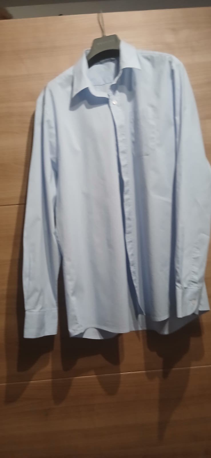 Blauw hemd met lange mouwen maat xxl, Ophalen, Zo goed als nieuw, Blauw, Overige halswijdtes