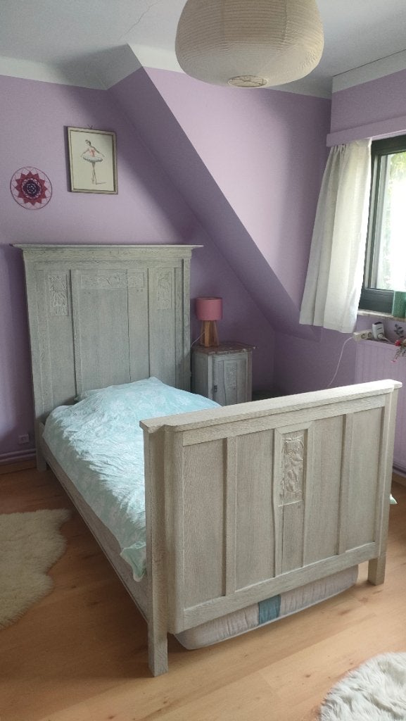 Brocante/vintage slaapkamer twijfelaar, Huis en Inrichting, Ophalen, Gebruikt, Twijfelaar, Vintage brocante