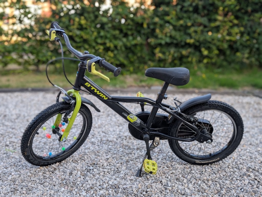 Btwin kinderfiets 16 inch, Frein sur jante, B-Twin, 16 à 20 pouces, Enlèvement