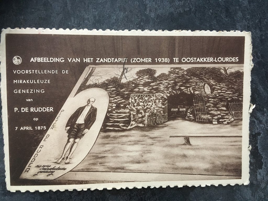 postkaart Oostakker Lourdes Sandcarpet P. De Rudder 1875, Ophalen of Verzenden