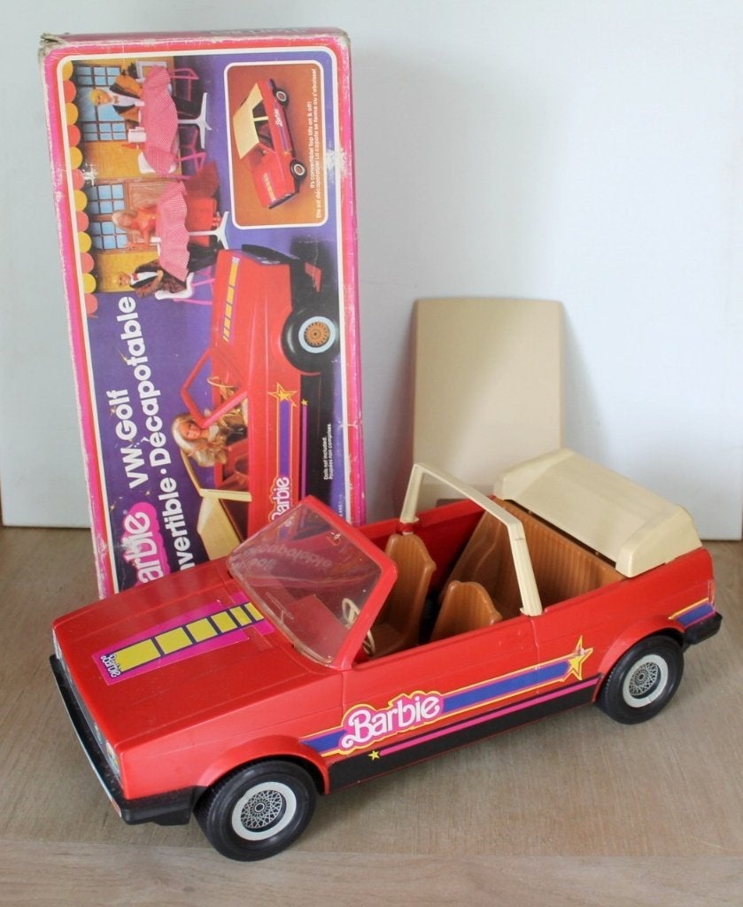 Barbie VW Golf Cabrio n8298, uit 1981, originele doos., Ophalen of Verzenden