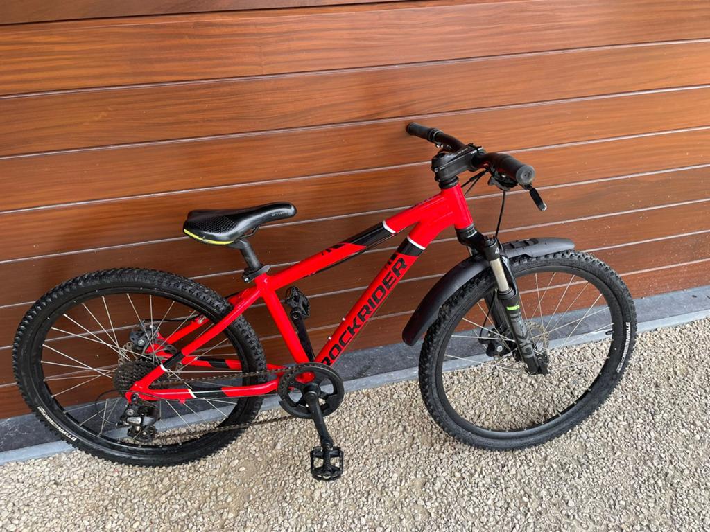 MTB Rockrider rood ST900 (24 inch), Fietsen en Brommers, Fietsen | Mountainbikes en ATB, Gebruikt, Hardtail, Heren, Schijfrem