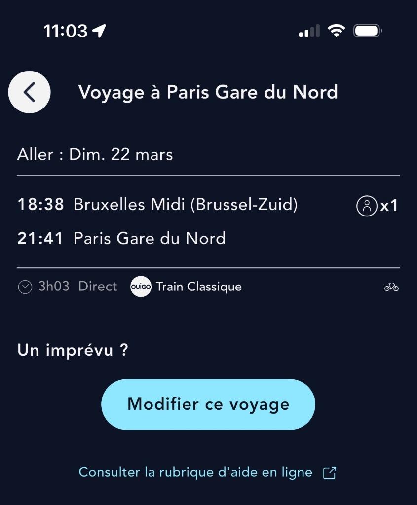 Vente billets train OUIGO, Train